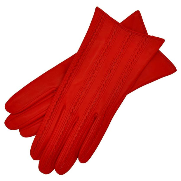 Pavia red leather gloves